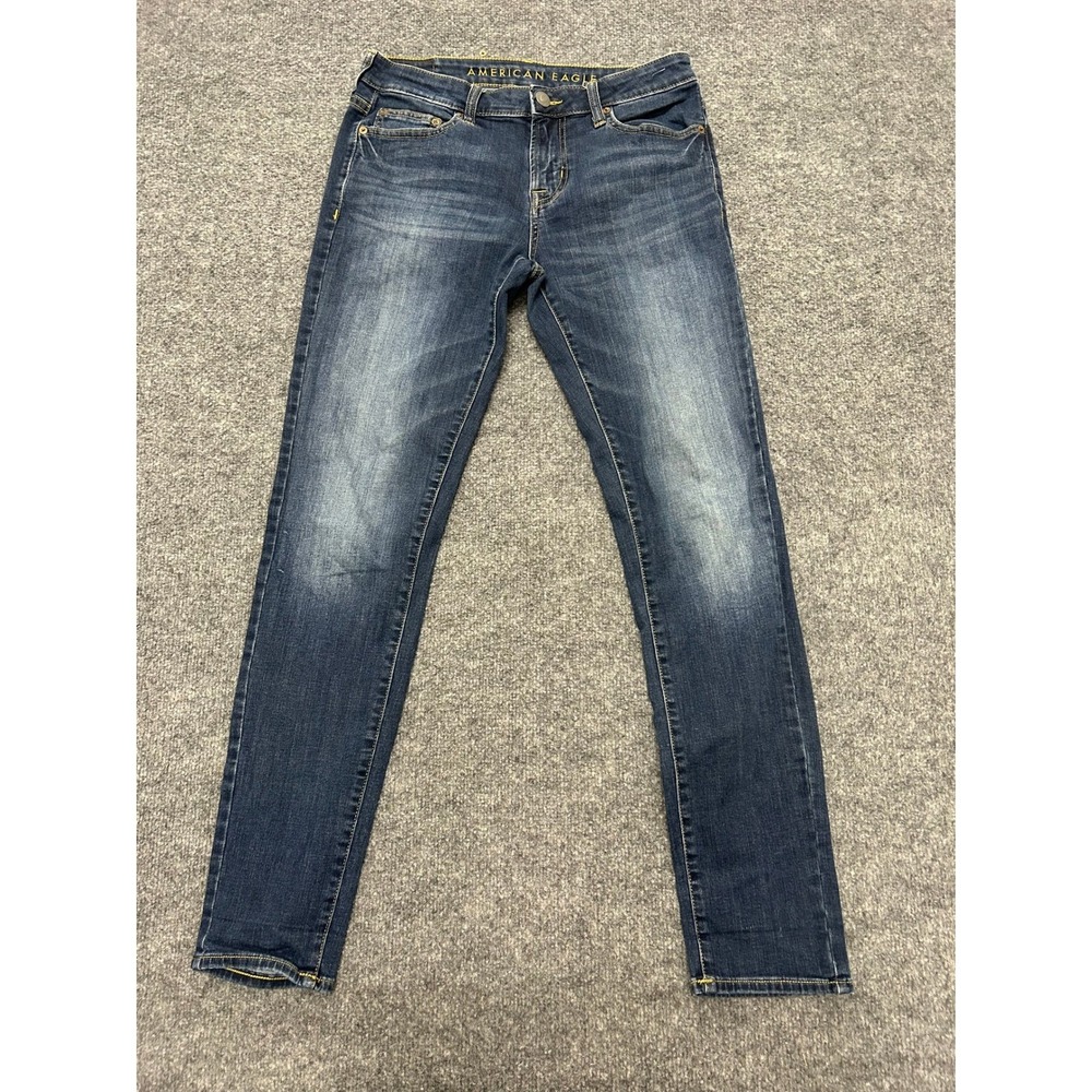 American Eagle Jeans Mens Size 30x32 Blue Skinny Flex Stretch Dark Wash Denim
